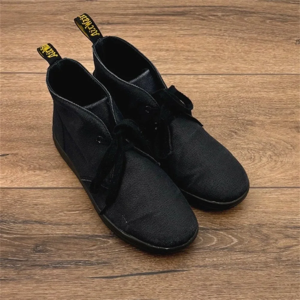 Dr Martens Henrie Men's Size 9 Black Canvas Chukka Boots High Top Sneakers